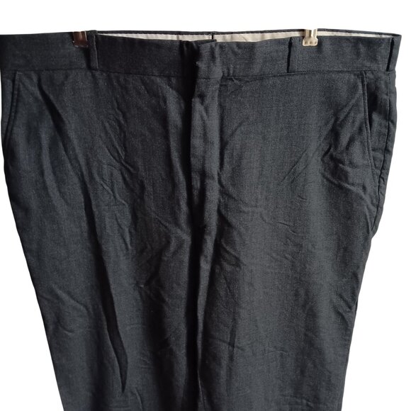 38x31 Vintage 1970's Mens Pants Charcoal Wool SEARS Bootcut Dress Slacks - Picture 3 of 9